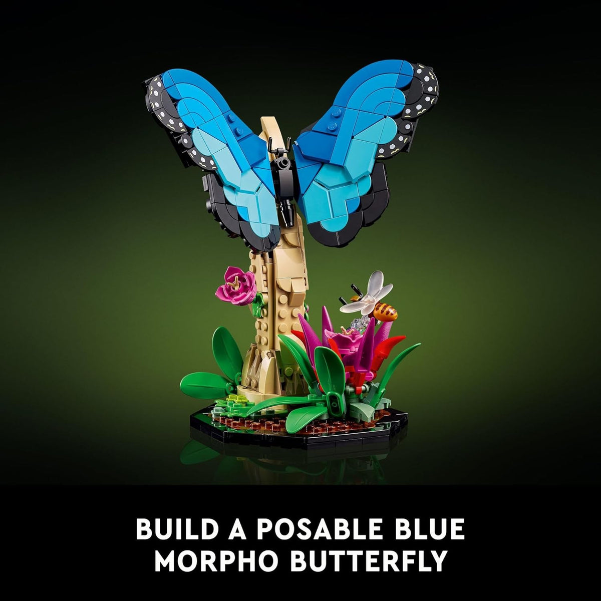 LEGO Ideas The Insect Collection, Fun Gift for Nature Lovers, with Life-Size Blue Morpho Butterfly, Hercules Beetle and Chinese Mantis Display Models, Bug Building Set and Nature Décor, 21342,18+ - view 3