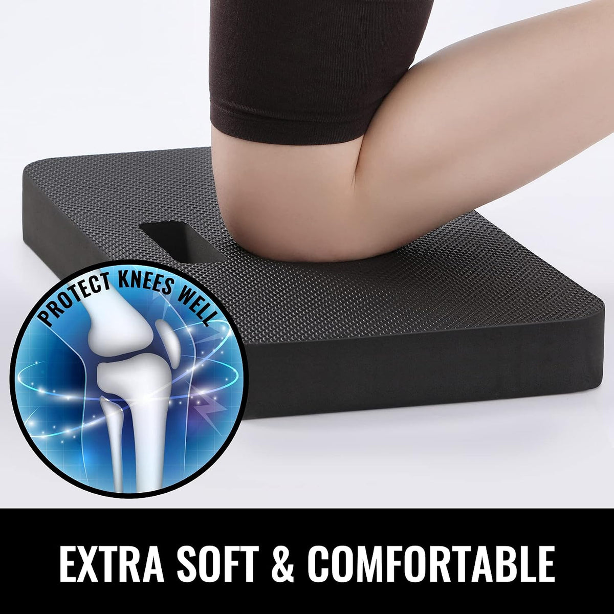Extra Thick Kneeling Pad for Gardening, Comfortable Knee Pad Cushion, Extra Large Foam Kneeler Mat for Gardening, Baby Bath, Workout, Exercise & Yoga, Mechanic, 17.8 x 11 x 1.5 in, Black - view 3