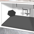 28"x19" Silicone Under Sink Mat for Bathroom/Kitchen Cabinet Organizer Mat | Leak-Proof Waterproof Liner Pad & Anti-Spill Tray | 0.7in Edge Barrier, 3.5Gal Capacity