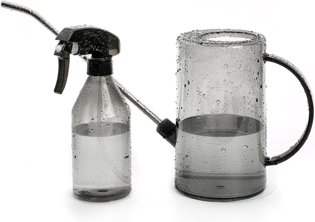 Small watering can, plant water can for indoor plants, plant waterer 1liter | long spout, for gardening, flowers, bonsai, house plants, with plant mister spray bottle