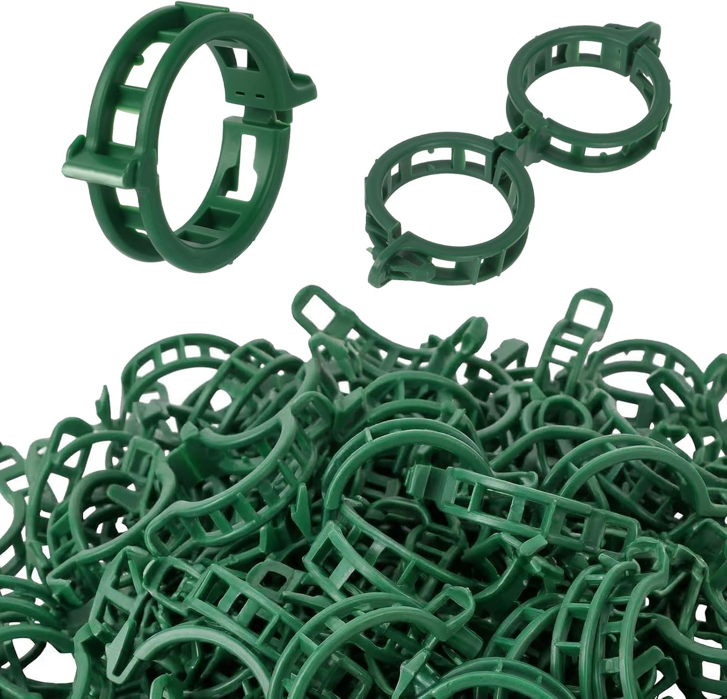 300Pcs Thickened Tomato Clips, Plant Support Clips Plastic Trellis Clips | Plant Clips for Grape Vine, Tomato Vine, Vegetable Plants, to Grow Upright Makes Plants Healthier, White - view 8
