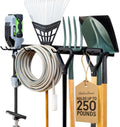 Garage Tool Organizer, 36 in, Holds 250 lb | Garden Tool Rack Wall Mount, Garden Tool Organizer, Shovel Wall Mount, Rubber Coated Hooks