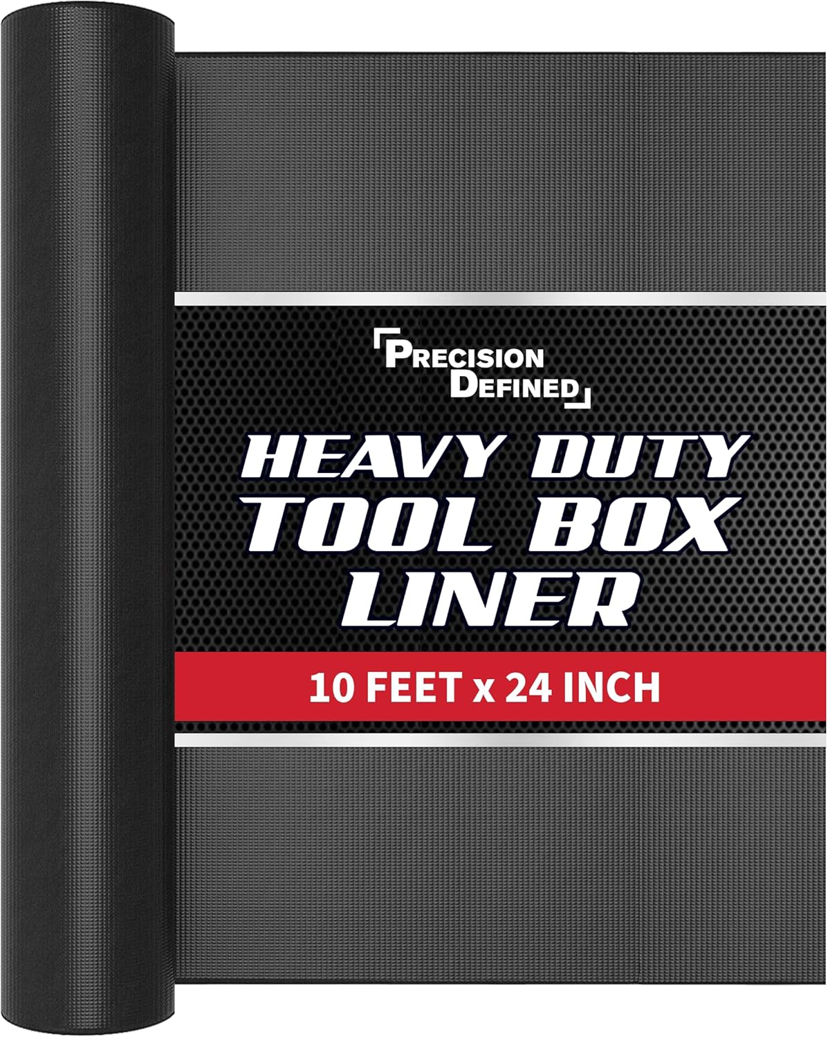 Tool Box Liner 10 ft x 24" Black Non Slip Mat Shelf Liner | Professional Grade Thick Drawer Liner for Cabinets and Toolboxes; Non-slip Mat Protects Shelves, Drawers, and Tool Trays Well