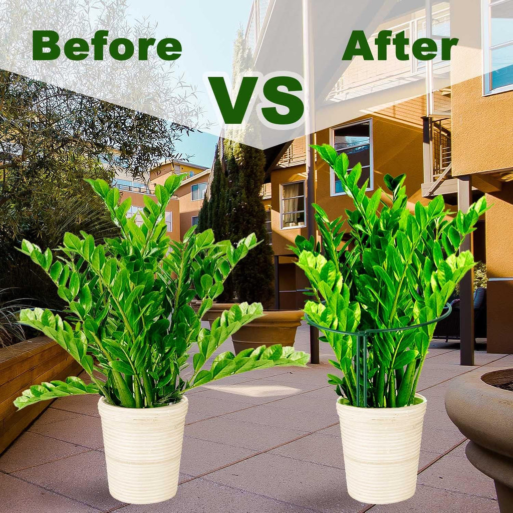 Plant Support Stakes, 6 Pack Metal Peony Cages and Supports, Garden Stakes Plant Support Cage, Large Plant Support Ring for Outdoor Indoor Snake Plant Peony Rose Flowers Vine (10" W x 15.8" H) - view 5