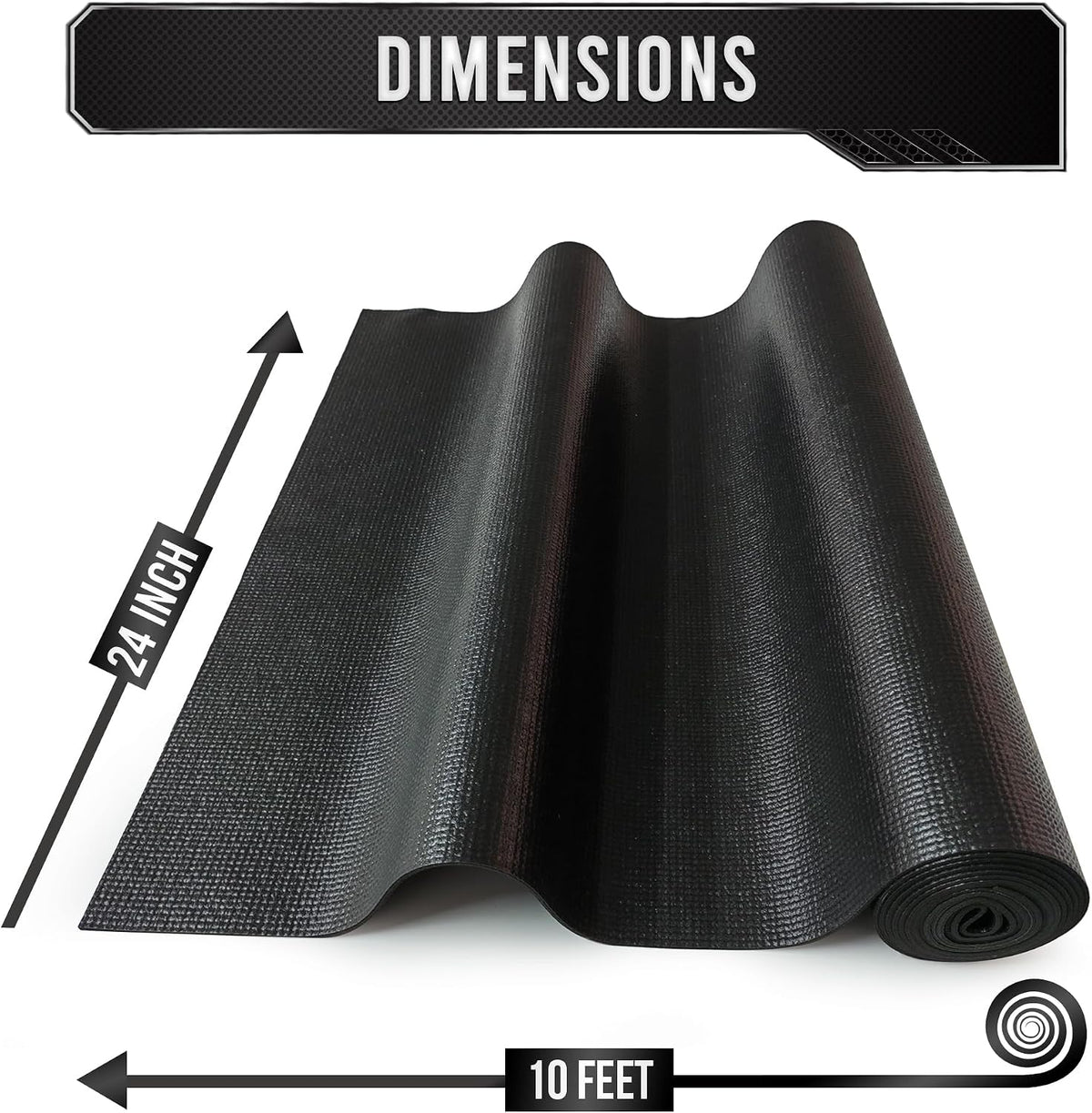 Tool Box Liner 10 ft x 24" Black Non Slip Mat Shelf Liner | Professional Grade Thick Drawer Liner for Cabinets and Toolboxes; Non-slip Mat Protects Shelves, Drawers, and Tool Trays Well - view 2