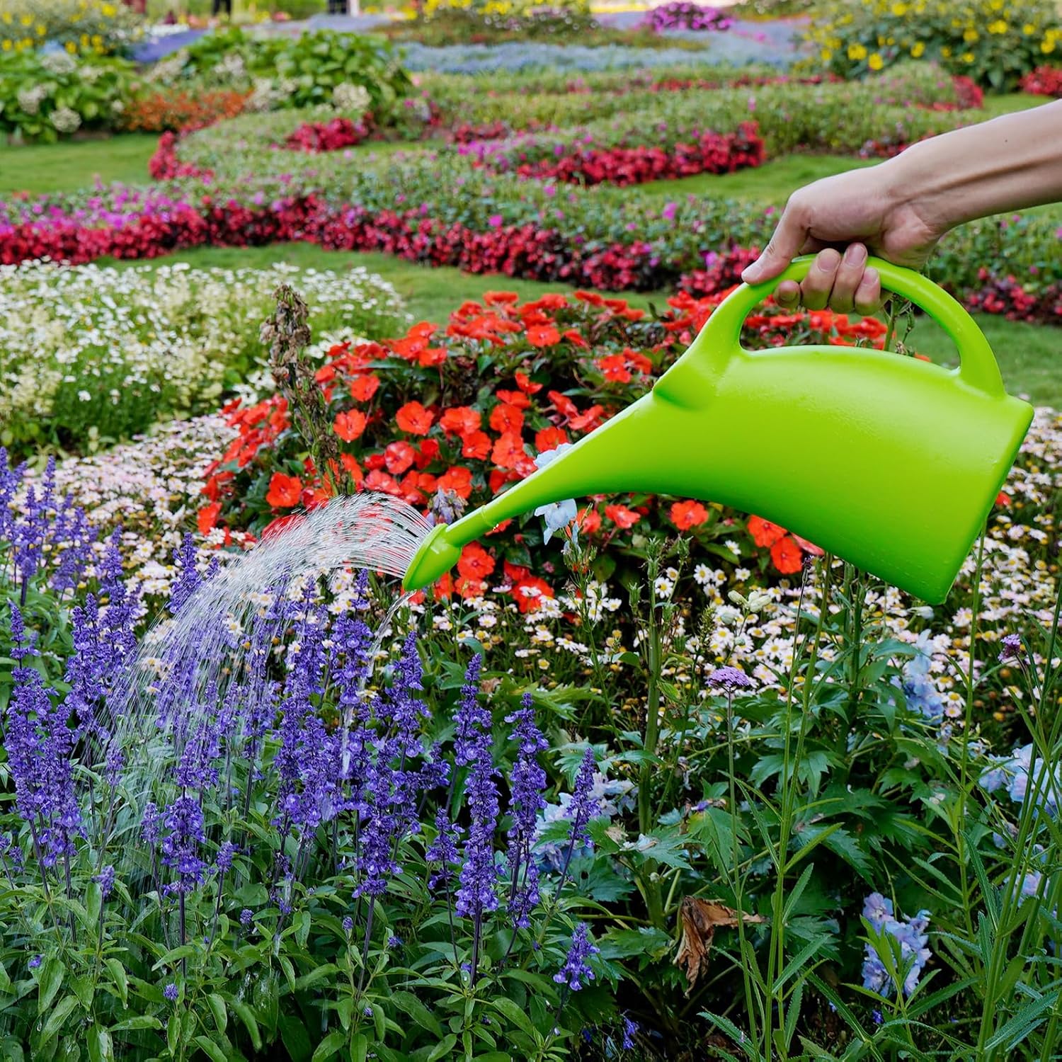Watering Can for Indoor Plants, Water Can with Shower Head, 1/2 Gallon (Green) - view 2