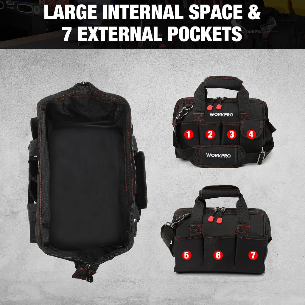 12-inch Close Top Wide Mouth Storage Tool Bag, W081020A - view 6