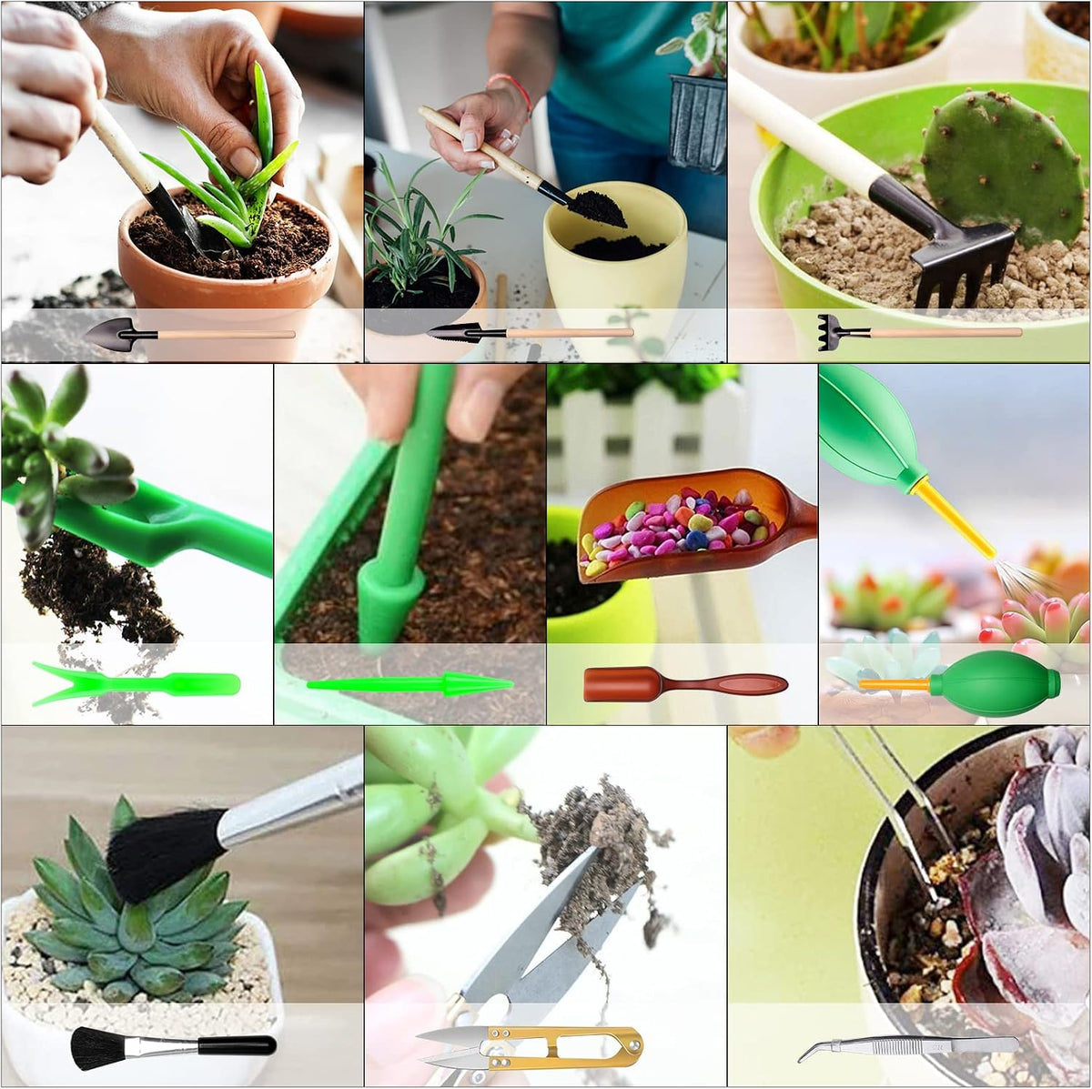 84 PCS Garden Tools Set,10pcs Succulent Tools Set Included 6pcs Large Heavy Duty Aluminum Gardening Hand Tools 12.5IN with Garden Tool Bag,Gloves Sprayer etc.Gardening Gifts for Men Women Garden Gifts - view 7