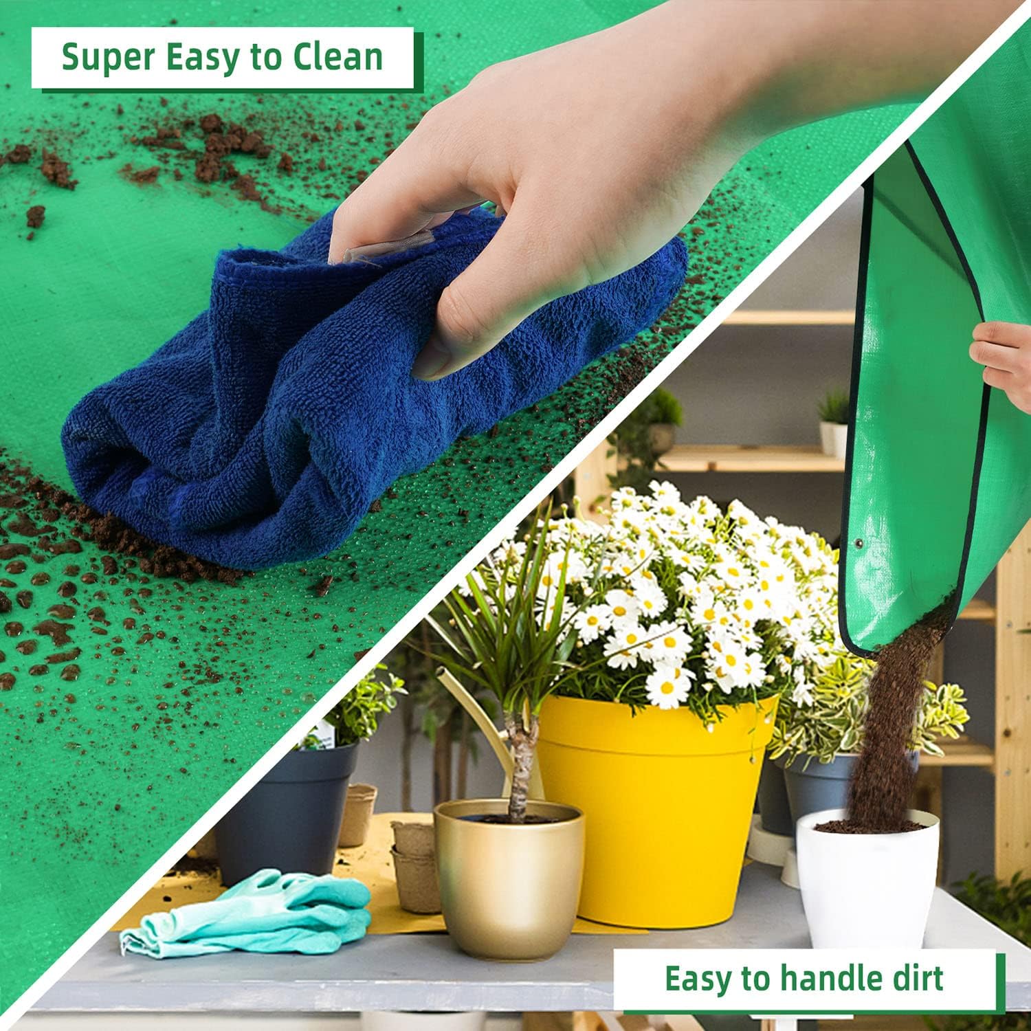 Large repotting mat for plant transplanting and mess control thickened waterproof potting tray succulent potting mat portable gardening mat plant gifts for women - view 6