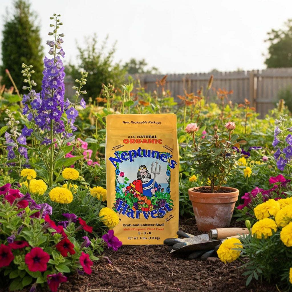 Neptune’s Harvest Organic Crab & Lobster Shell Multi-Purpose Plant Food (5-3-0) - 4 LB Resealable Bag - Rich in Nutrients Soil Fertilizer - Plant Food for Lawns, Gardens, and Vegetables - view 6