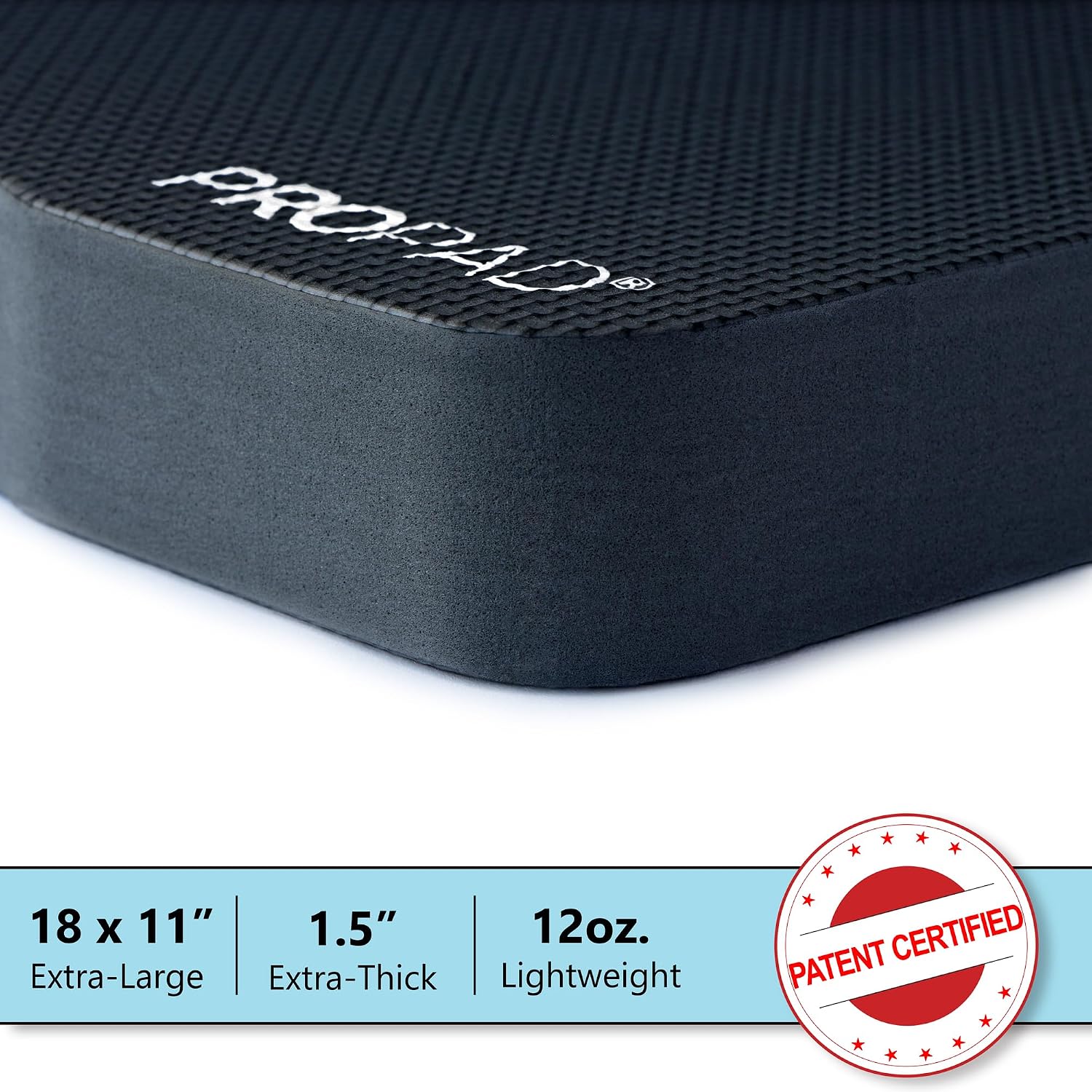 Thick kneeling pad, garden kneeler for gardening, bath kneeler for baby bath, kneeling mat for exercise & yoga, knee pad for work, floor foam pad, extra large (XL) 18 x 11 x 1.5 inches, black - view 5