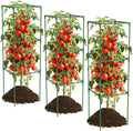 3 Pack Tomato Cages, 48'' Tall Tomato Plant Stakes Support for Raised Garden Bed Tomato, Square Trellis Cages for Garden Climbing Vegetables Flowers Fruits
