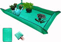 Extra Large Plant Repotting Mat,Thickened Waterproof for Indoor Plant Transplanting and Mess Control,Foldable Succulent Portable Gardening Mat (43'*30',Green)