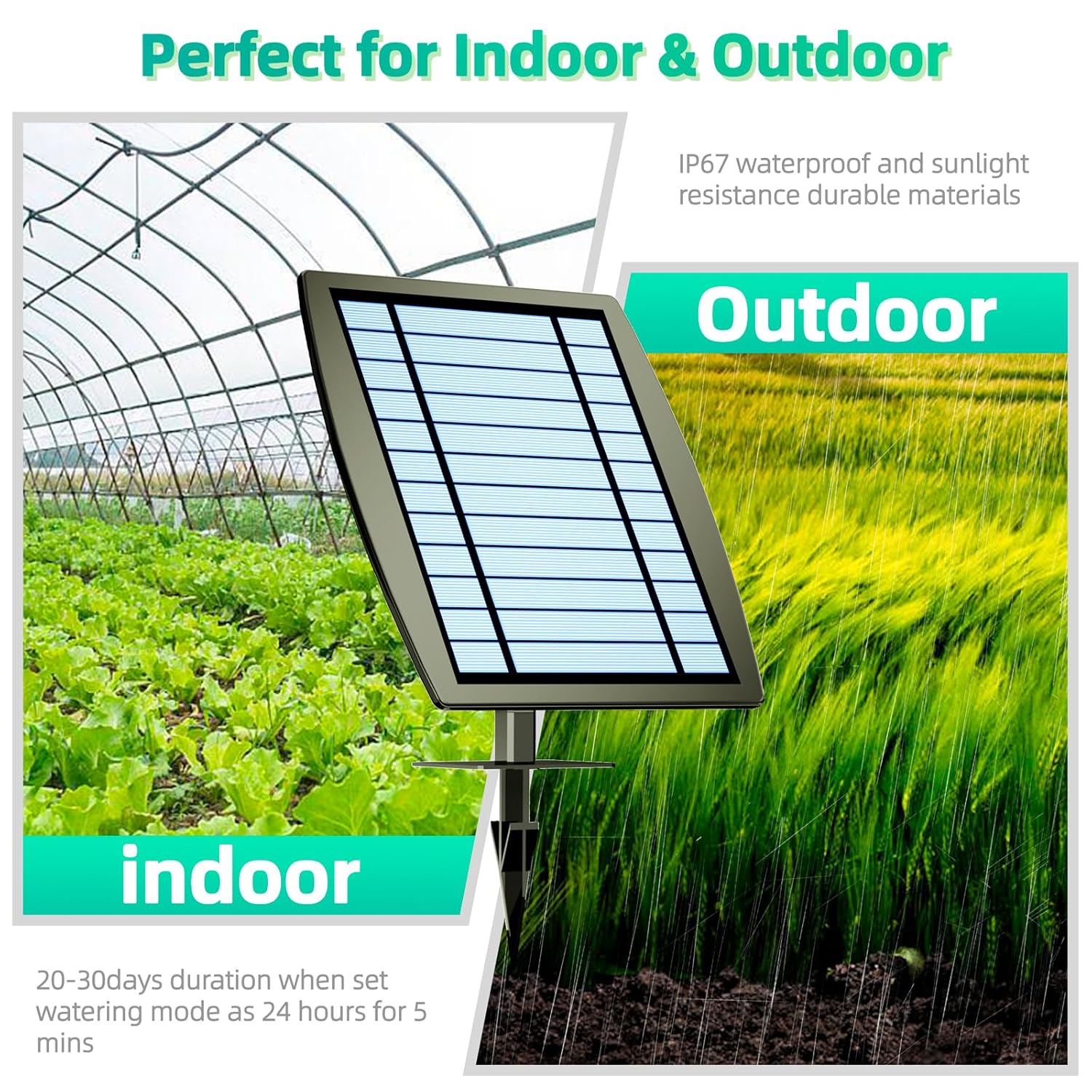 Solar drip irrigation system - supports 20-30 pots, 12 timing modes - drip irrigation kit, automatic plant garden watering system for outdoor plants, garden, and potted plants - view 3