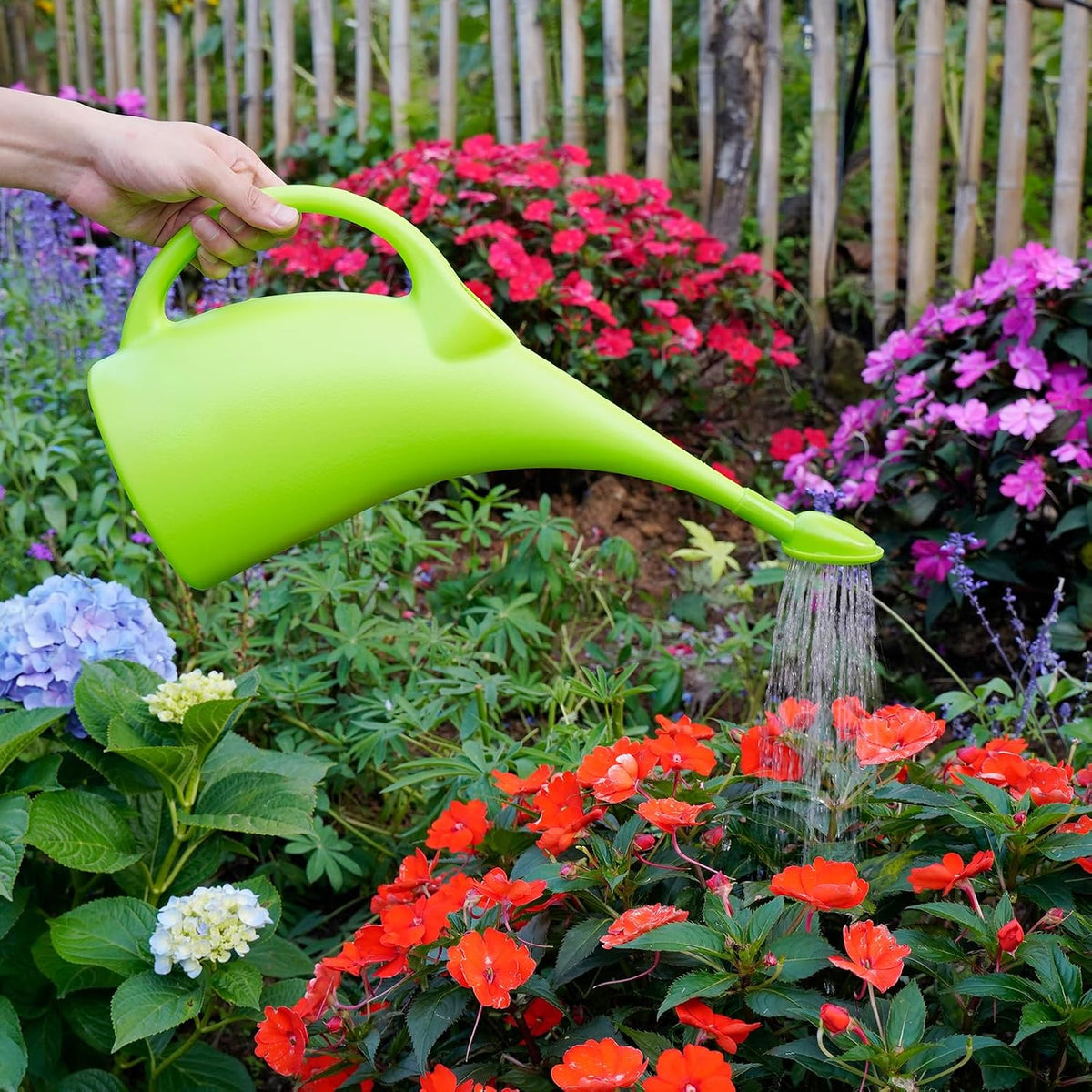 Watering Can for Indoor Plants, Water Can with Shower Head, 1/2 Gallon (Green) - view 7