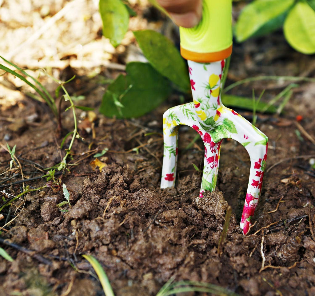 Garden Tool Set,Cute Gardening Gifts for Women,Birthday Gifts for Mom,Heavy Duty Tool Kit with Gloves,Garden Tote,Kneeling Pad,Hand Pruner,Trowel,Hand Rake,Weeder,Fork,Transplanter,Multicolor - view 6