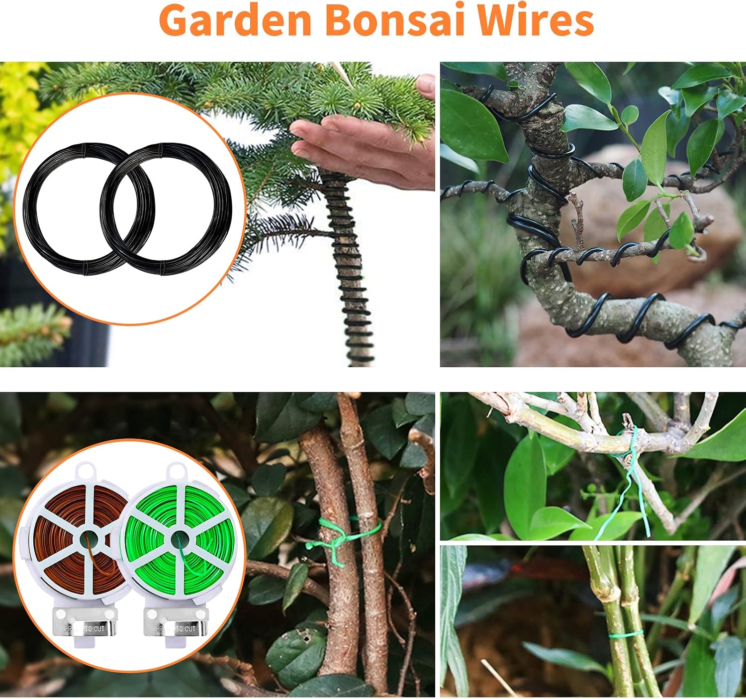 Bonsai tools set, 20 pcs gardening succulent tree indoor beginner tool kit, include 262 feet bonsai wire, 29.5"x29.5" plant repotting mat, leather bag, bonsai scissors, pruning shears, gifts for women | include 262 feet bonsai wire, 29.5"x29.5" plant repo - view 3