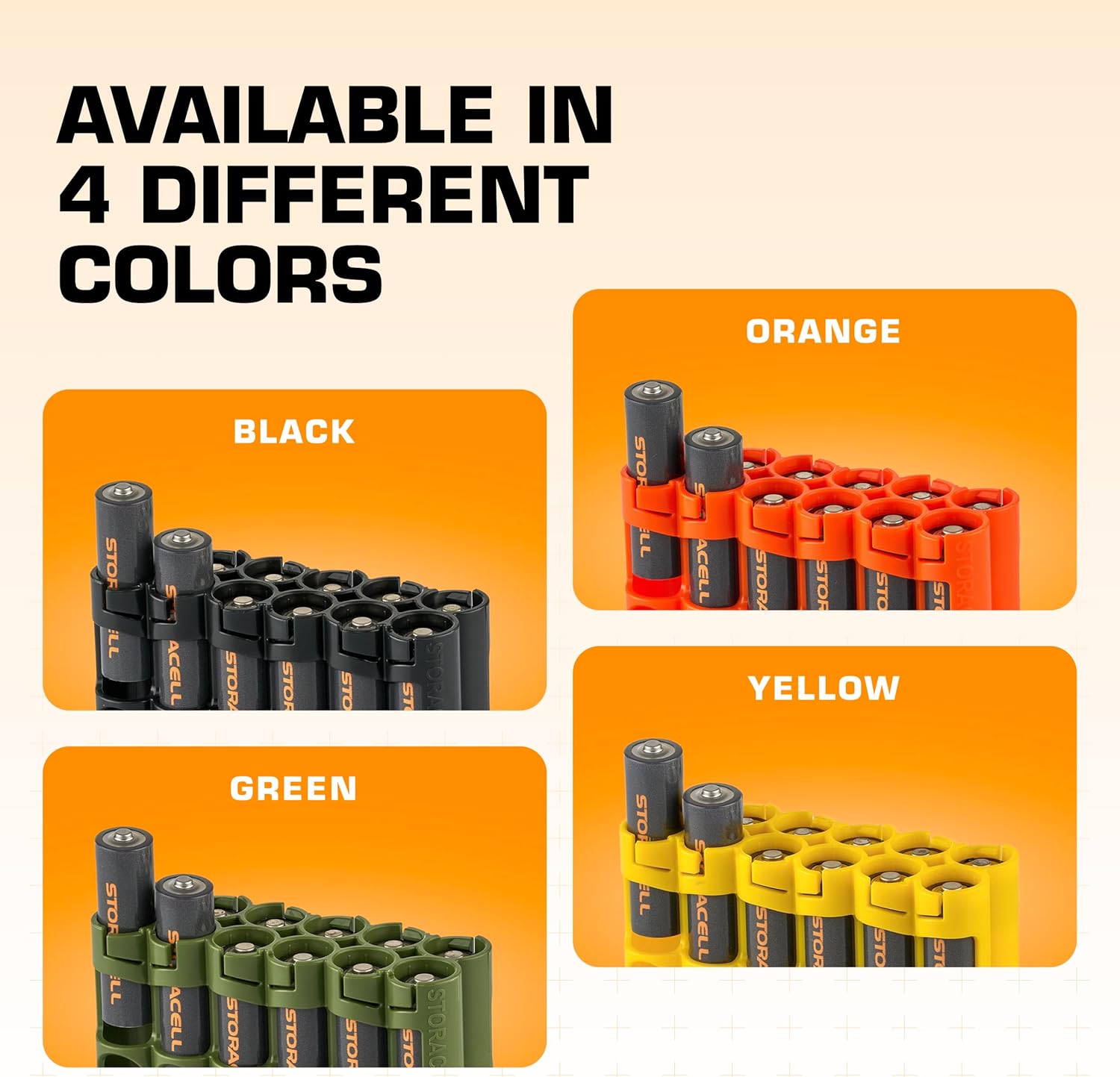 AA Battery Storage Caddy, Military Green, Holds 12 Batteries (Not included) - view 5