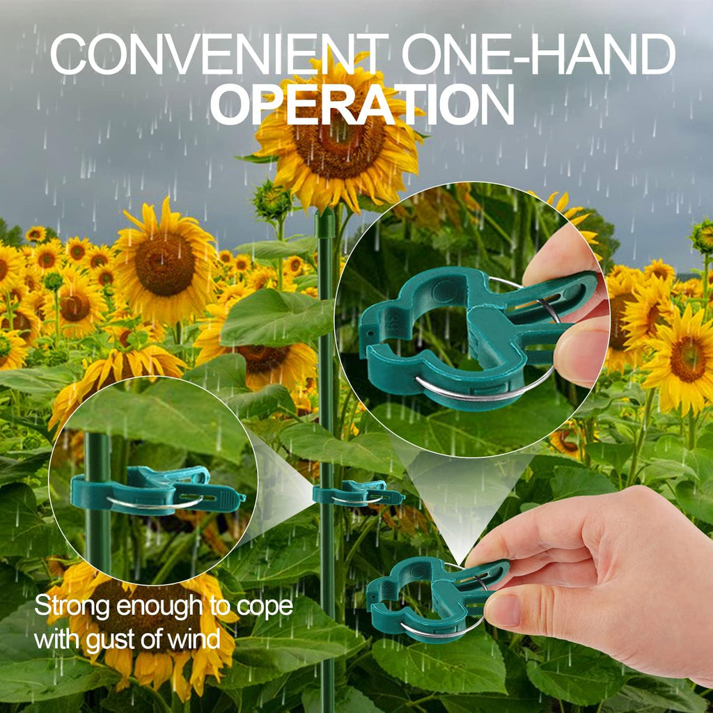 40 Pcs Plant Support Clips,Tomato Plant Clips 2 Sizes in one Pack | Flower and Vine,Garden clips for Supporting Stems,Vines Grow Upright Climbing,Tool for Straightening,Tomato Cage,Trellis. - view 5