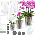 12 Pack Clear Plastic Orchid Pots with Holes, 4 5 6 Inch Set