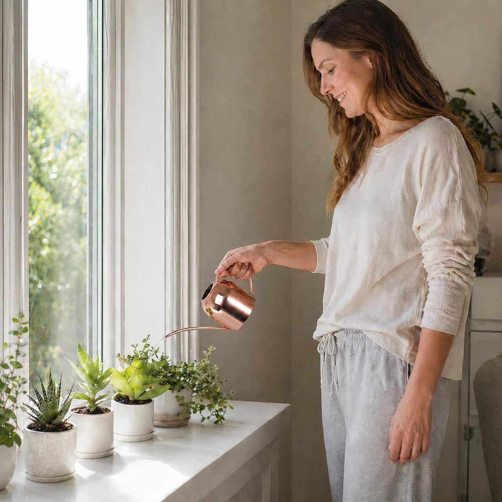 Mini Indoor Watering Can for Small Plants, Stainless Steel with Long Spout, 15oz/450ml – Perfect for Desk, Windowsill & Bonsai - view 3