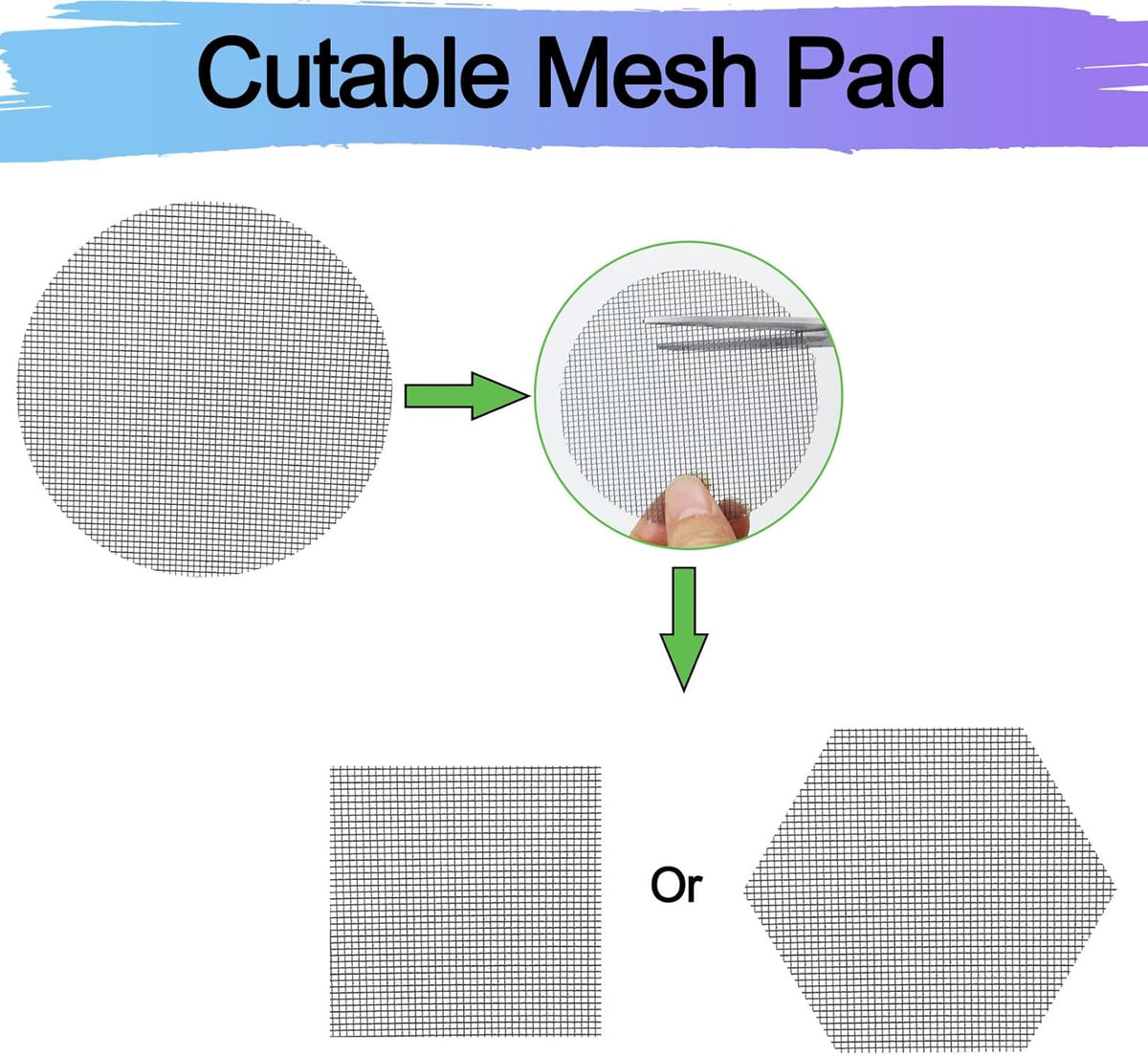 Bonsai mesh for plant pot drainage screen 2 inch, 100 pcs plastic round flower pot hole mesh screen cover pad, planter bottom drainage inserts grid mat for potted succulent - view 5
