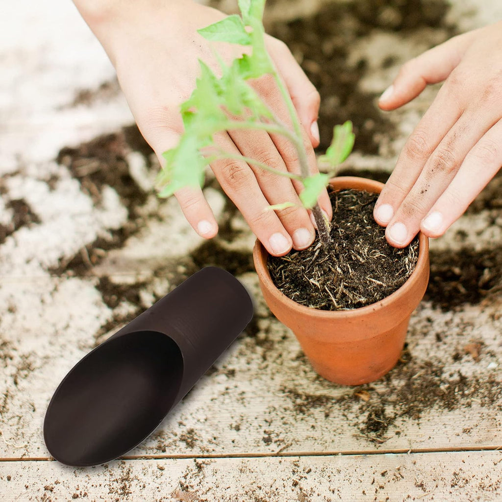 5 PCS bonsai soil scoops, plastic garden soil scoops, colorful small gardening tools, potting scoopers, bucket shovel. Suitable for flower planting, bonsai, potting, cultivation, weeding (5-color) - view 7