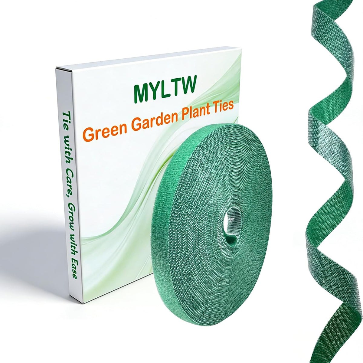 Reusable plant ties for climbing plants, plan straps, nylon plant tape strap gardening tips, tomato plant support, garden wire ties for cables (50 foot x 0.47 inch)