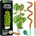 2 pack 28'' bendable moss pole plant support for climbing indoor plants - stakes for potted climbers - tall sticks indoor trellis for houseplants - accessories for moss pole