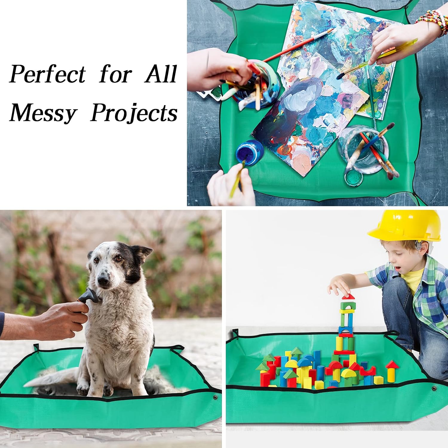 Plant Repotting Mat for Indoor Plants Potting Soil Mix, Waterproof Plant Repotting Tray, Potting Mat Gardening Tray for Indoor Potting Succulents Cactus Orchid Pots, Garden Gift(26.8"x26.8") - view 3
