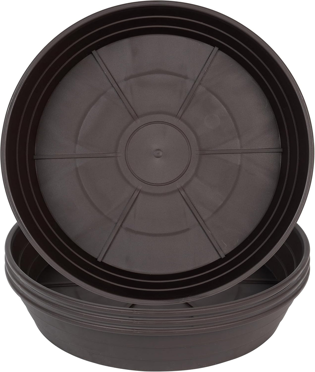 Plant Saucers 10 12 14 16 18 20 25 Inch, 4 Pack of Plastic Plant saucers for Pots，Extra-Deep Plant Water Dray Tray, Bird Bath Bowl, Heavy Plant Trays Indoors and Outdoor No Holes (12 Inch, Black) - view 8