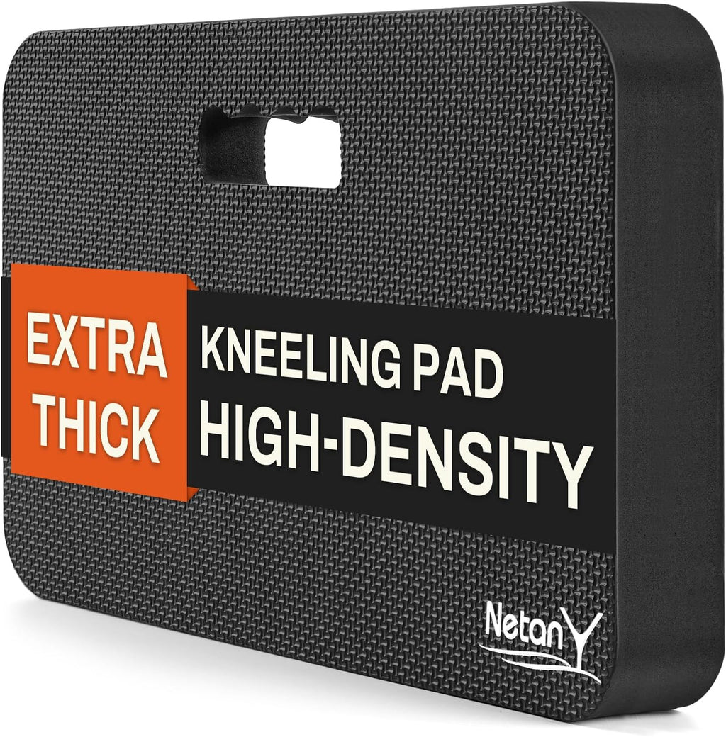 Extra Thick Kneeling Pad for Gardening, Comfortable Knee Pad Cushion, Extra Large Foam Kneeler Mat for Gardening, Baby Bath, Workout, Exercise & Yoga, Mechanic, 17.8 x 11 x 1.5 in, Black