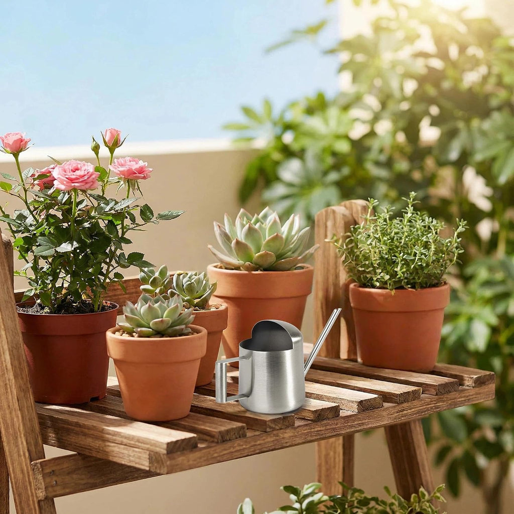 Mini Watering Can for Succulents & Bonsai Tiny Stainless Steel Indoor Plant Watering Can with Long Spout for Small Desk Plants, 11oz/300ml - view 6