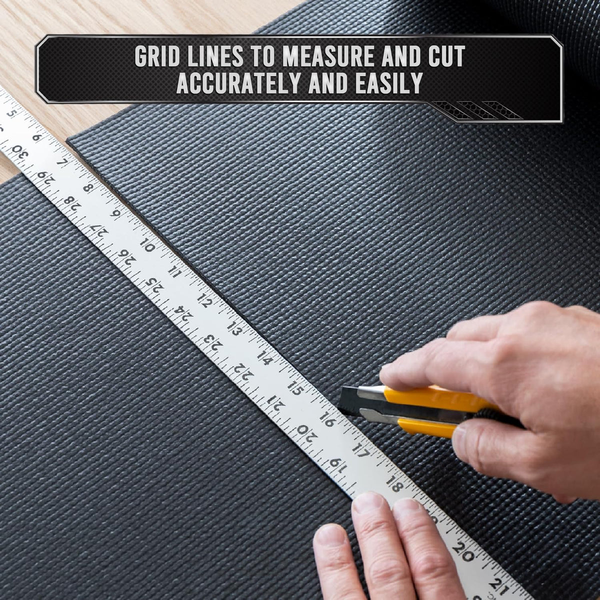 Tool Box Liner 10 ft x 24" Black Non Slip Mat Shelf Liner | Professional Grade Thick Drawer Liner for Cabinets and Toolboxes; Non-slip Mat Protects Shelves, Drawers, and Tool Trays Well - view 4