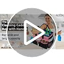Large Cleaning Caddy Bag - 15" x 10.5" x 9" Heavy-Duty Organizer Tote for Housekeepers, Janitors & Home Cleaning Supplies with Adjustable Shoulder Strap & Multiple Pockets (Pink) - view 7