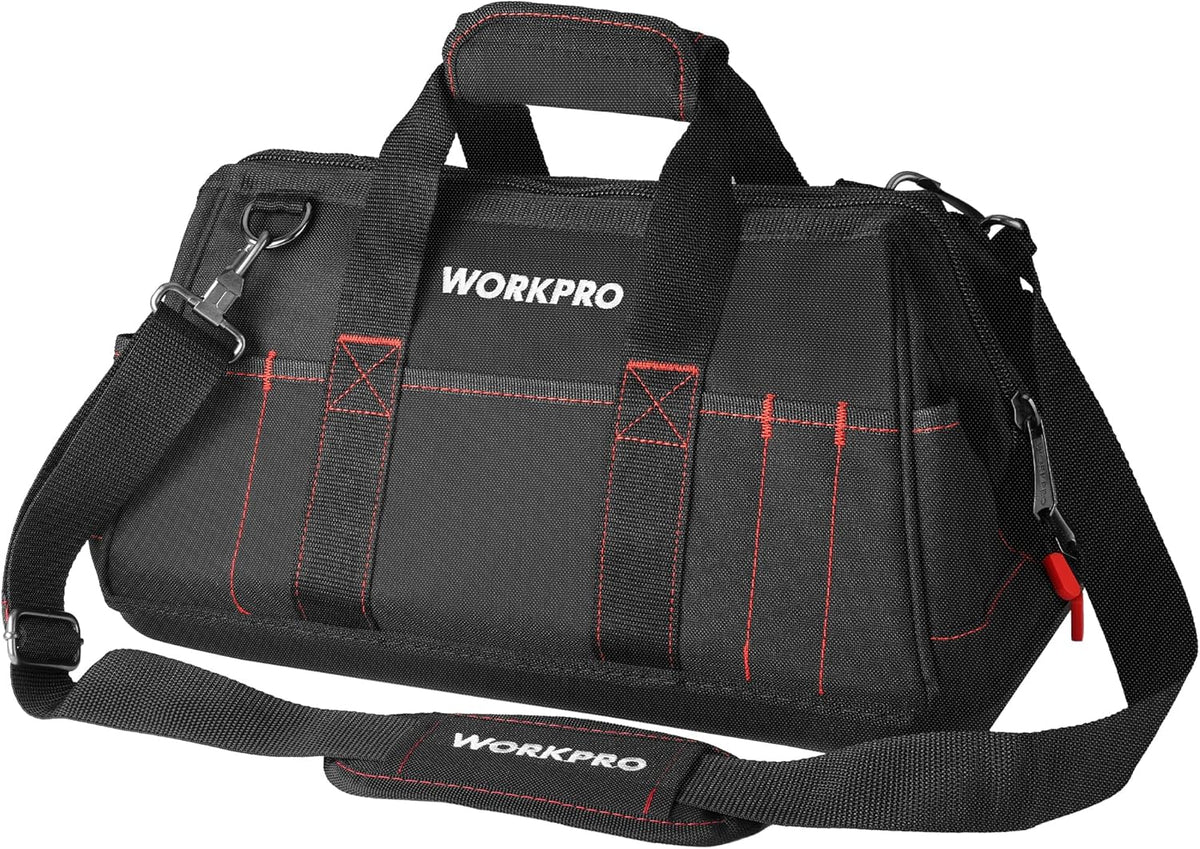 16-inch Close Top Wide Mouth Tool Storage Bag with Water Proof Rubber Base, W081022A, 16"