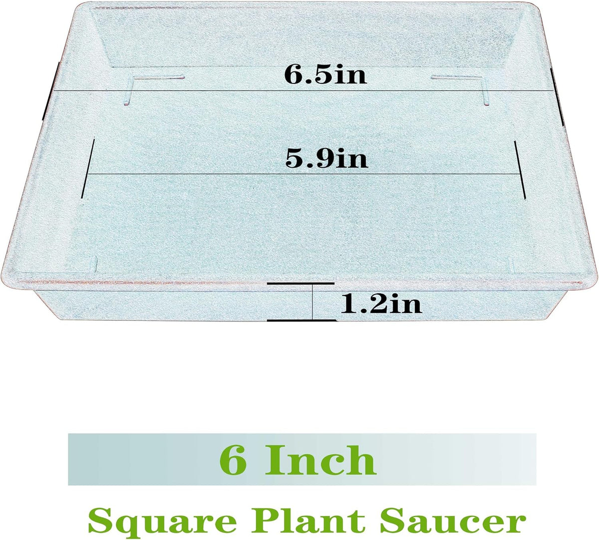 Square Plant Saucer 6 Inch 5 Pack6 8 12 14 16 18 20 Heavy Duty Plastic Plant Saucers for Indoors Outdoors, Plant Trays for Pots, Flower Pot No Holes Plant Drip Trays - view 2