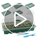 5 Pack Seed Starter Tray, 200Cell Mini Propagator Greenhouse Grow Kit - view 7