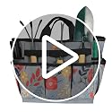 Garden Tool Bag, Garden Tool Kit Holder Home Organizer Storage Carrier, Oxford Garden Hand Tool Storage Tote Organizer with Handle and 8 Roomy Pockets, Floral Gardening Gift, Tools Not Included - view 7