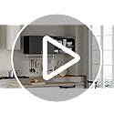 Metal Garage Wall Cabinet with Doors and Shelves, Wall Mounted Metal Storage Cabinet, Floating Garage Tool Cabinet for Garage, Basement, Kitchen, Warehouse (Black, 21.6" H) - view 7